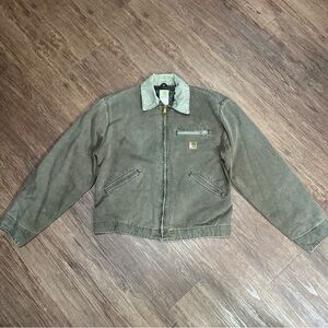 VTG Carhartt Jacket Men’s Large Detroit J97 CHT Chestnut Brown Blanket Lined USA